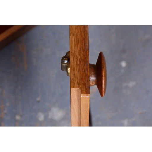 Libreria vintage in rovere e vetro di UP Závody, Cecoslovacchia, 1950