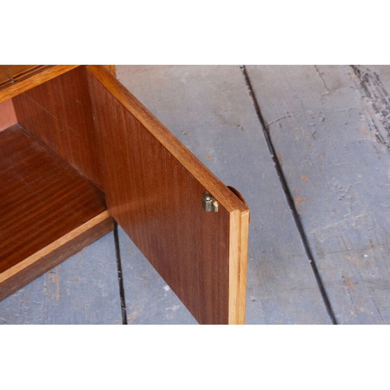 Image 1 of Vintage oak and glass bookcase by UP Závody, Czechoslovakia 1950