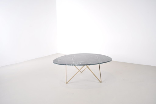 Coffee table green marble