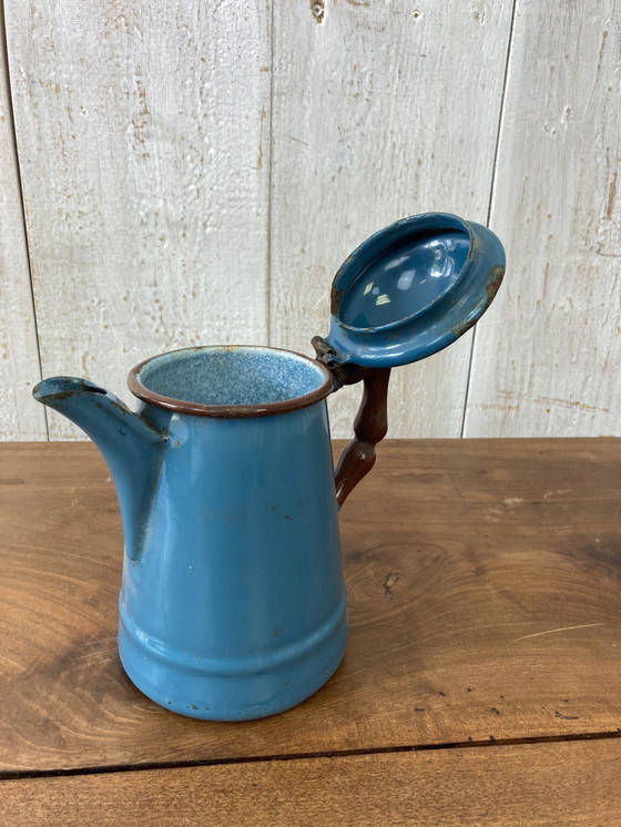 Image 1 of Vintage Enameled Coffee Maker
