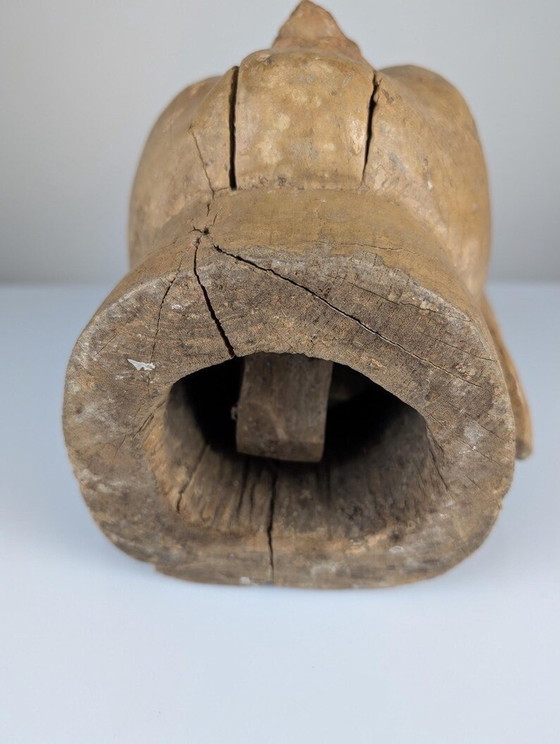 Image 1 of Wooden Puppet Head With Mouth-Opening Mechanism Burma