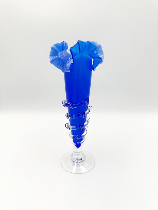 Mouth Blown Glass Vase Überfangglas