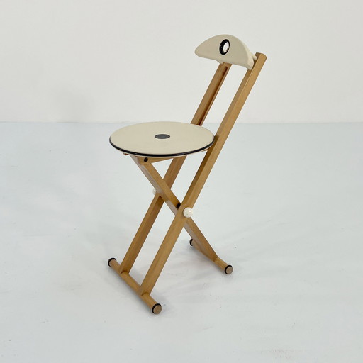 White Folding Chair From Enolinea, 1980S