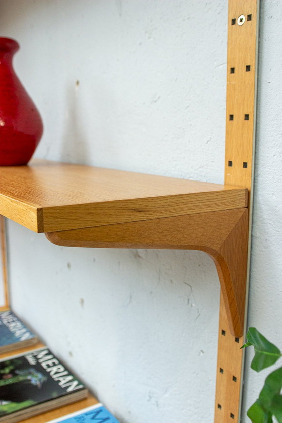 Image 1 of Hg Furniture shelving system wall shelf oak vintage