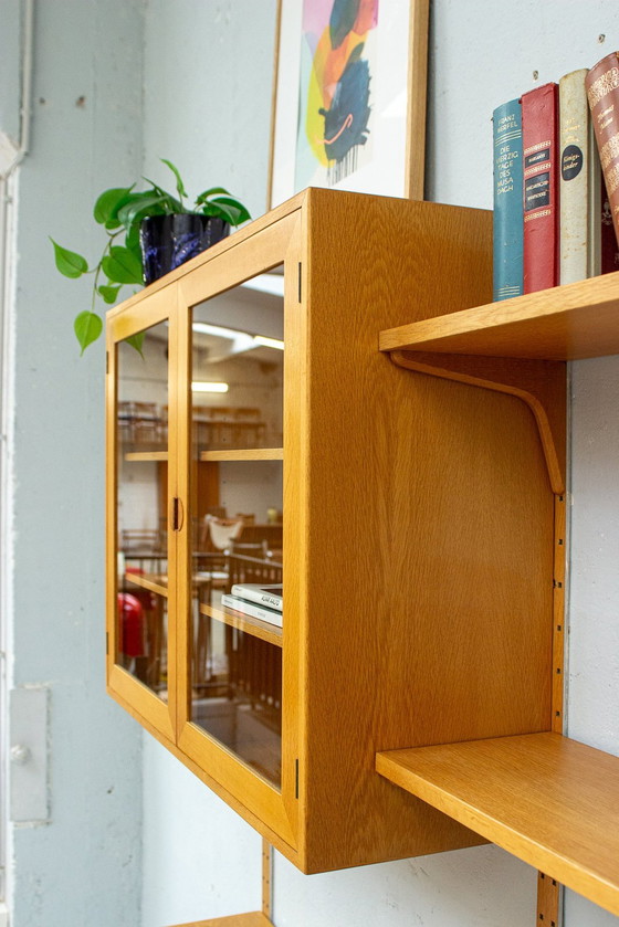 Image 1 of Hg Furniture shelving system wall shelf oak vintage