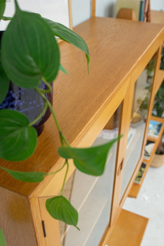 Image 1 of Hg Furniture shelving system wall shelf oak vintage