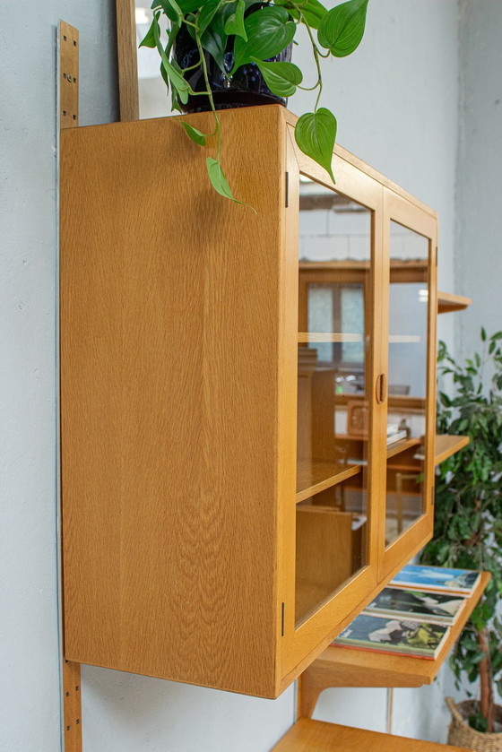 Image 1 of Hg Furniture shelving system wall shelf oak vintage