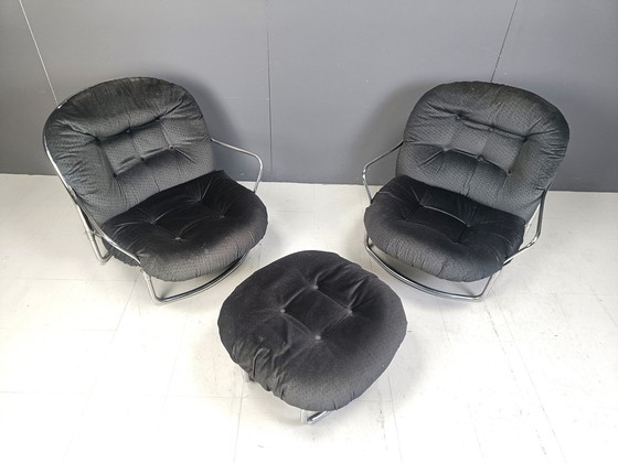 Image 1 of Model 915 Lounge Chairs By Carlo De Carli For Cinova, 1970S, Set Of 2