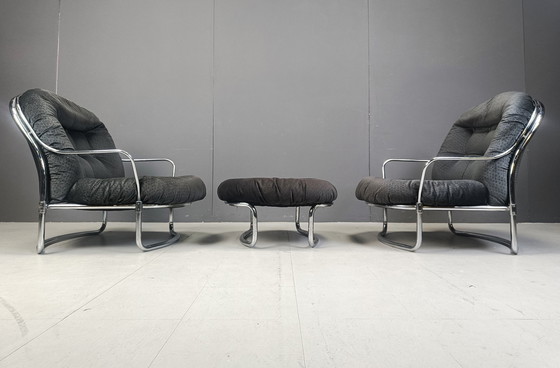 Image 1 of Model 915 Lounge Chairs By Carlo De Carli For Cinova, 1970S, Set Of 2