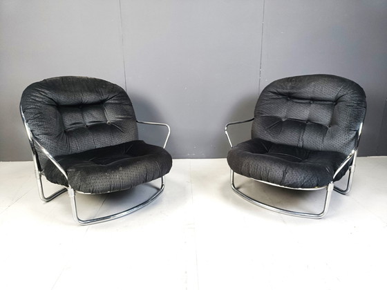 Image 1 of Model 915 Lounge Chairs By Carlo De Carli For Cinova, 1970S, Set Of 2