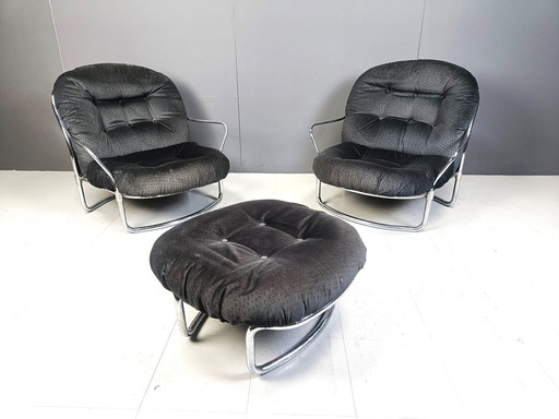 Model 915 Lounge Chairs By Carlo De Carli For Cinova, 1970S, Set Of 2