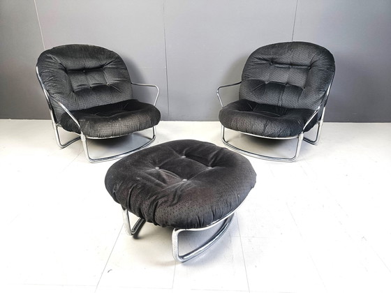 Image 1 of Model 915 Lounge Chairs By Carlo De Carli For Cinova, 1970S, Set Of 2