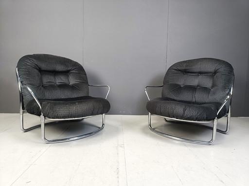 Model 915 Lounge Chairs By Carlo De Carli For Cinova, 1970S, Set Of 2