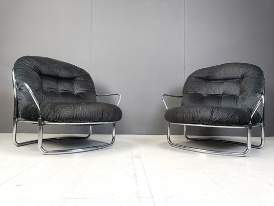 Image 1 of Model 915 Lounge Chairs By Carlo De Carli For Cinova, 1970S, Set Of 2