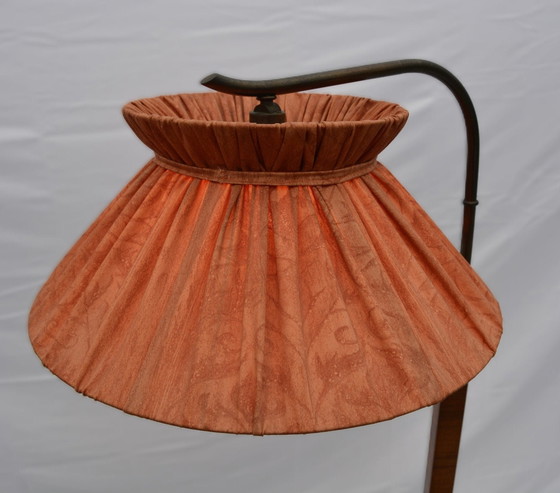 Image 1 of Art deco floor lamp with table from the 1930s