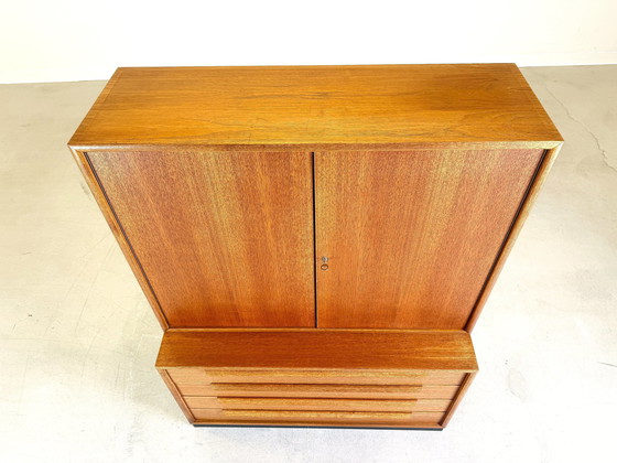 Image 1 of Mid - Century Wk furniture teak shelf cabinet bookcase vintage