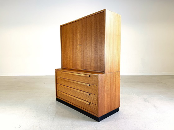 Image 1 of Mid - Century Wk furniture teak shelf cabinet bookcase vintage