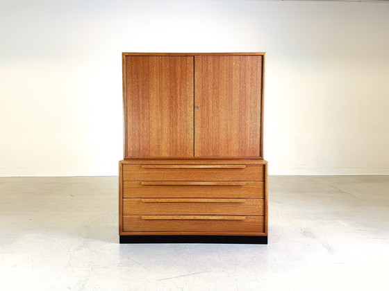 Image 1 of Mid - Century Wk furniture teak shelf cabinet bookcase vintage