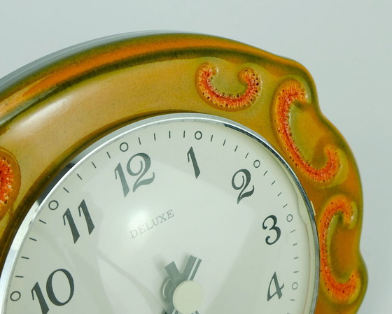 Image 1 of 1960s 70s ceramic wall clock kienzle deluxe elomatic herbolzheimer