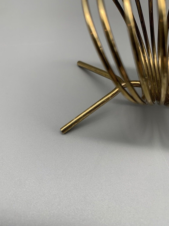 Image 1 of Vintage napkin holder bamboo handle for 12 napkins