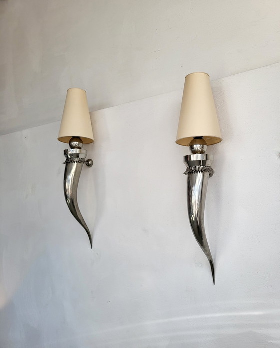 Image 1 of 2X Large Italian Wall Lamps By Piero Figura For Atena