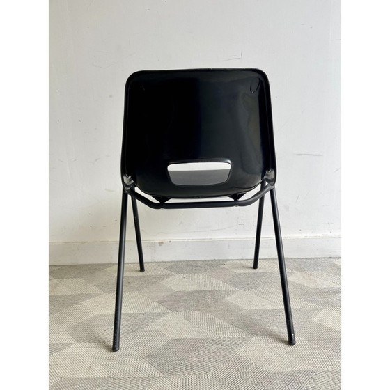 Image 1 of Vintage black stackable school chair for K.M Furniture