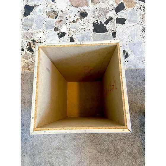 Image 1 of Vintage wrought iron and brass umbrella stand, Italy 1970s