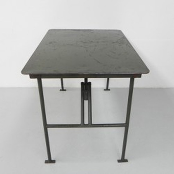 Image 1 of Industrial Steel Folding Table - 1950s