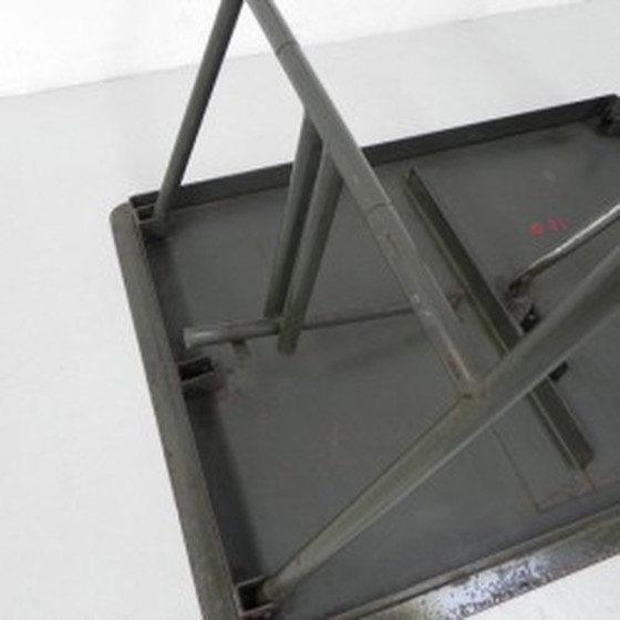 Image 1 of Industrial Steel Folding Table - 1950s