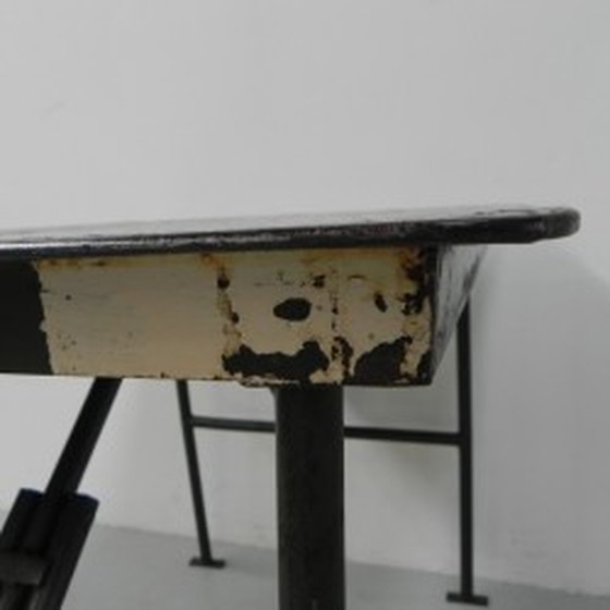 Image 1 of Industrial Steel Folding Table - 1950s