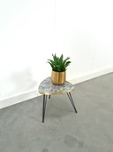Side Table With Blocked Formica Top And Hairpin Legs No. 9 Plant Table