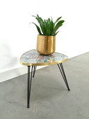 Side Table With Blocked Formica Top And Hairpin Legs No. 9 Plant Table
