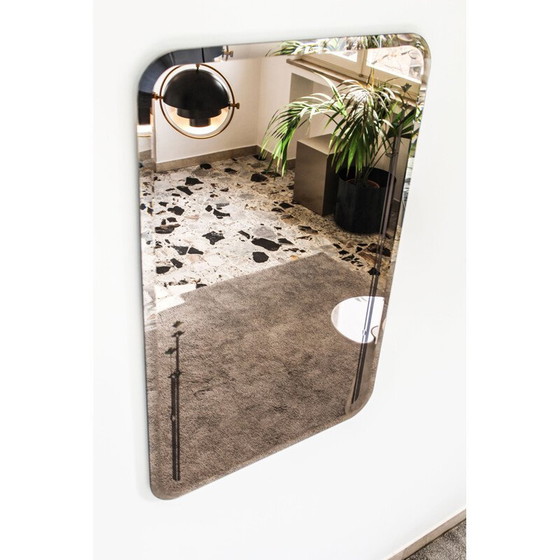 Image 1 of Vintage mirror in smoked glass, Italy 1950