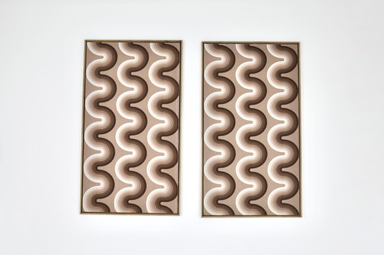 Image 1 of Fabric Boards By Verner Panton For Mira Spectrum, 1970S, Set Of 2