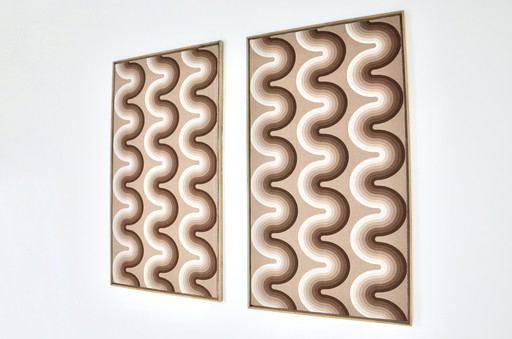 Fabric Boards By Verner Panton For Mira Spectrum, 1970S, Set Of 2