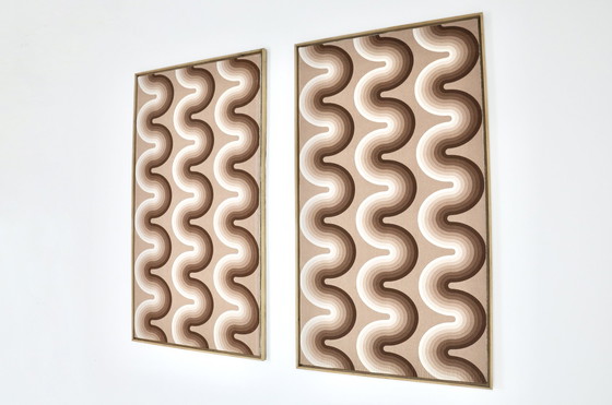 Image 1 of Fabric Boards By Verner Panton For Mira Spectrum, 1970S, Set Of 2