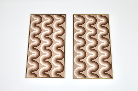 Image 1 of Fabric Boards By Verner Panton For Mira Spectrum, 1970S, Set Of 2