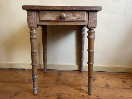 Table Side Table Faux Bamboo French