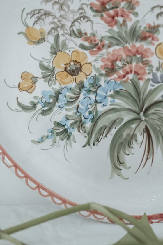 Image 1 of Xl Ulmer Keramik Hand-painted Wall Plate Or Bowl