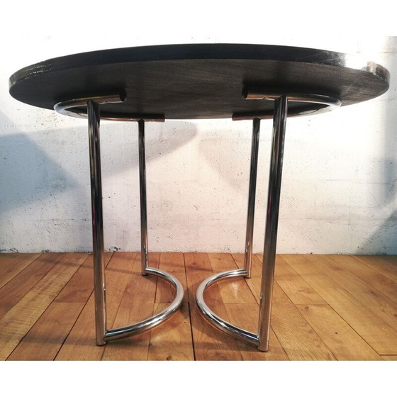 Image 1 of Vintage black lacquered wood table