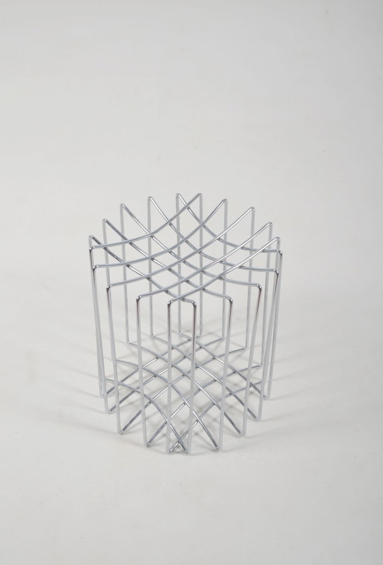 Image 1 of Minimalist Wire Stool In Chrome From The 1980s