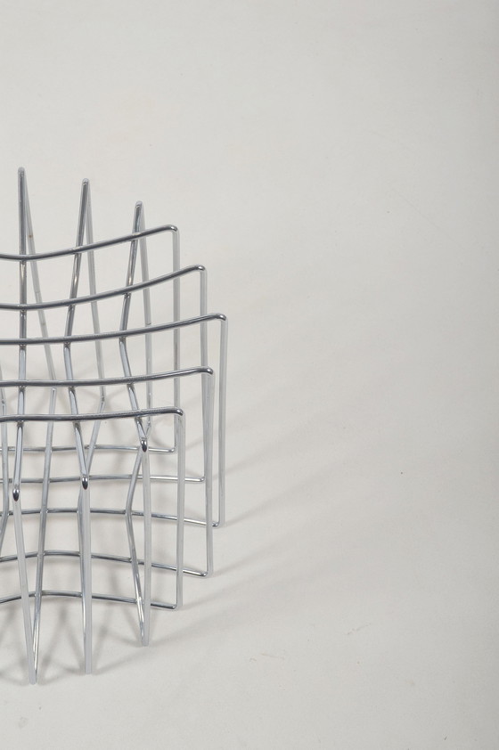 Image 1 of Minimalist Wire Stool In Chrome From The 1980s