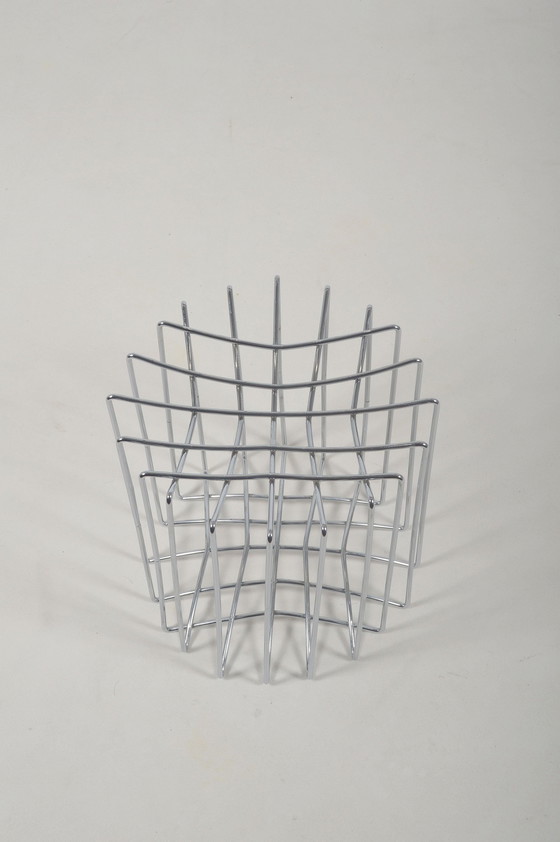 Image 1 of Minimalist Wire Stool In Chrome From The 1980s