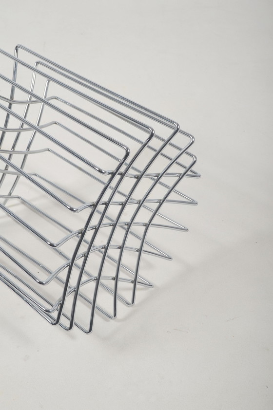 Image 1 of Minimalist Wire Stool In Chrome From The 1980s