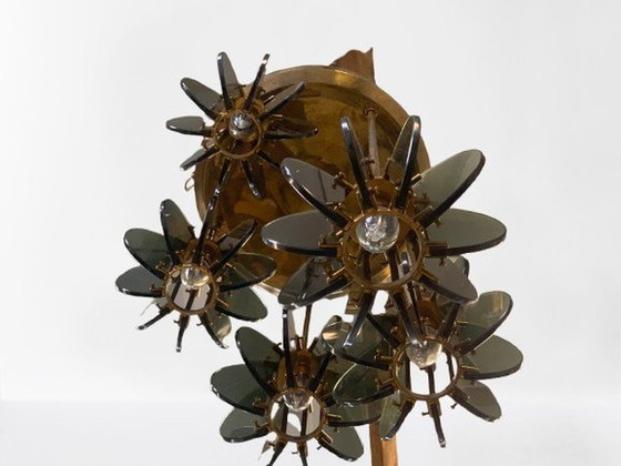 Image 1 of 50s chandelier with five spheres