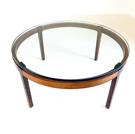 Rosewood & Glass Coffee Table