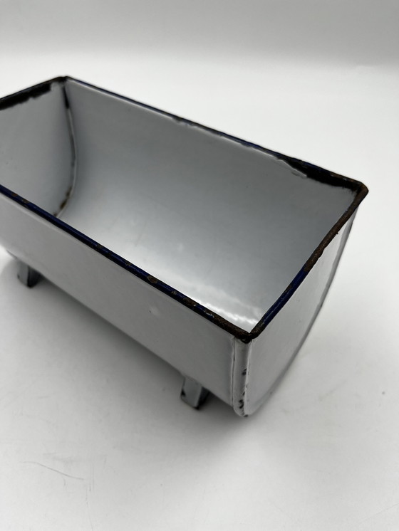 Image 1 of Enameled Metal Planter