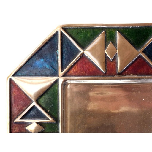 Vintage sculpture in green by Esa Fedrigolli for Esart, Italy 1970