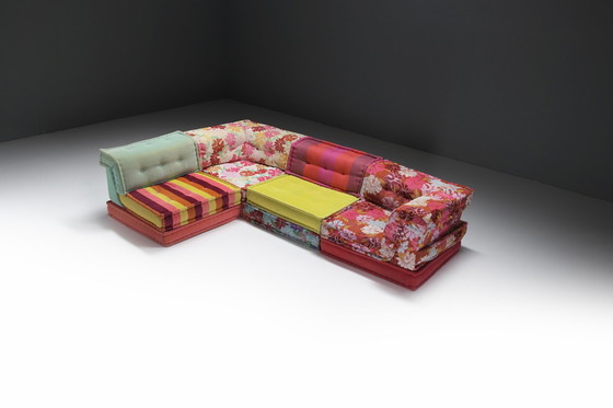 Image 1 of Mah Jong Sofa In ‘Kenzo Takada’ Fabric By Hans Hopfer For Roche Bobois France