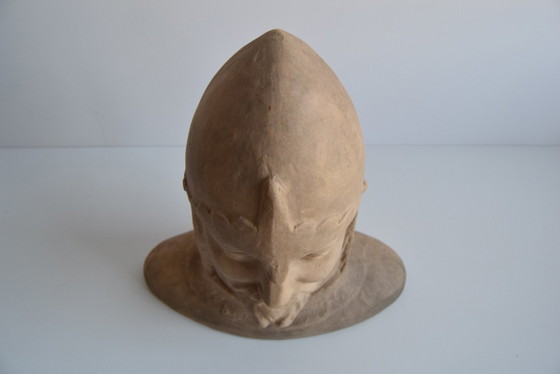 Image 1 of  Art Deco Burnt Clay Bust By J.V. Schwarz, 1940S.